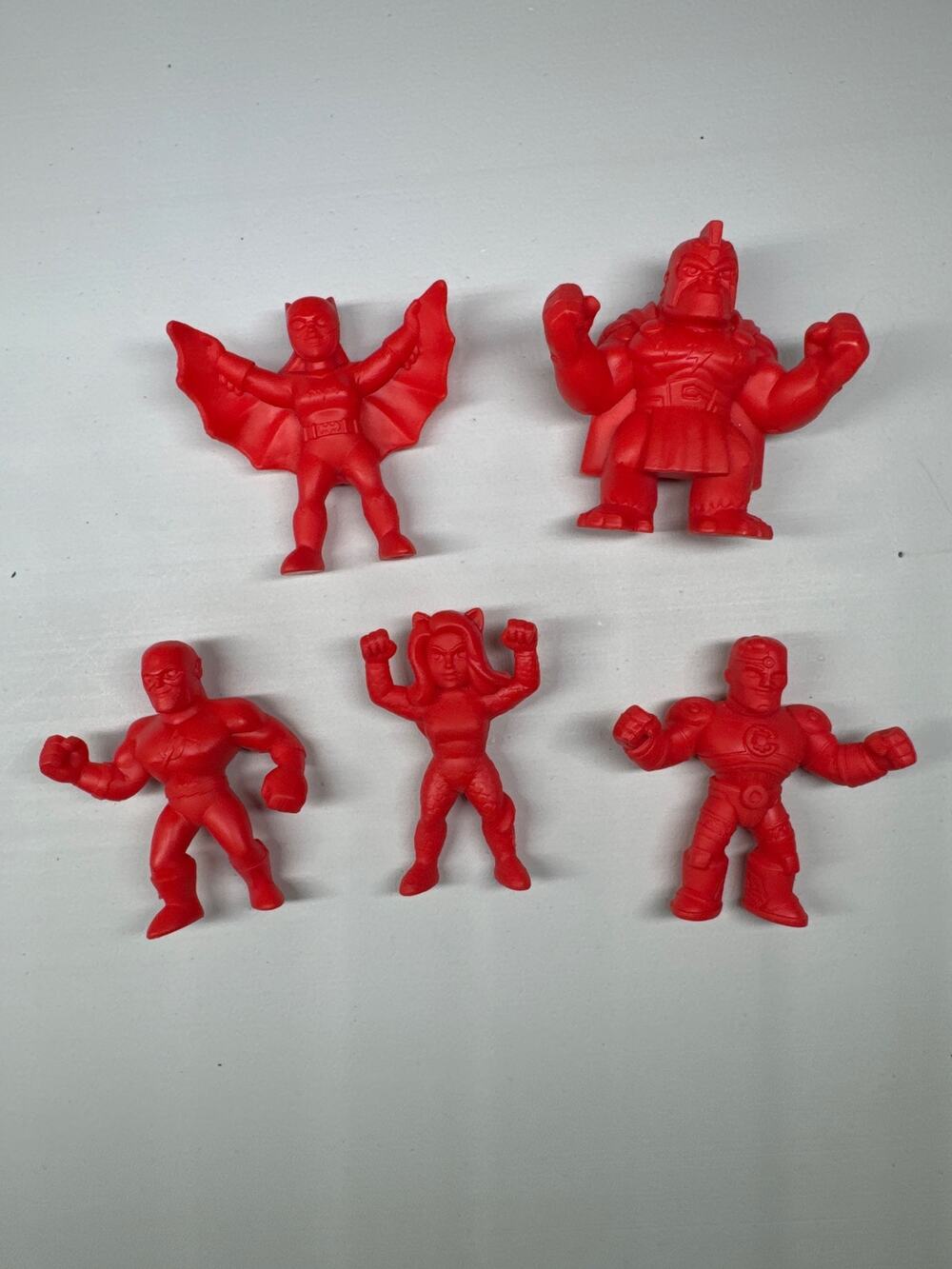 5 Wendy's Kids Meal Toys DC Super Heroes Mini Figures Red